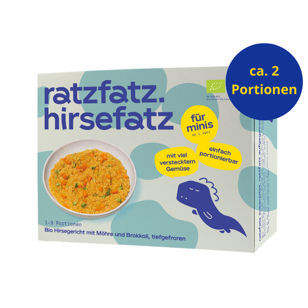 Hirsefatz - Bio Hirsegericht mit Karotten und Brokkoli